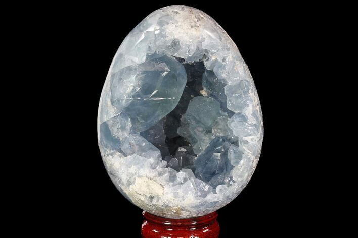 Crystal Filled Celestine (Celestite) Egg Geode - Large Crystals! #88299